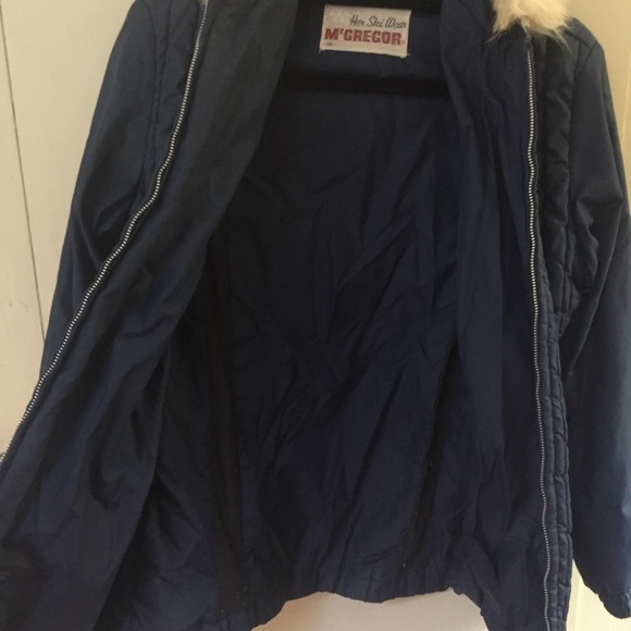 Vintage Snow Jacket Navy Fur Collar - Picture 6 of 6